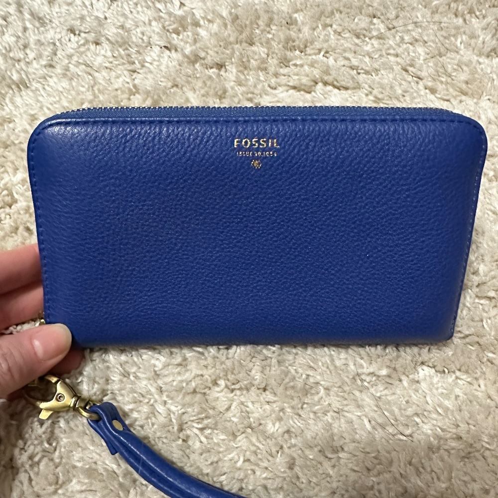 Blue FOSSIL Clutch Wallet